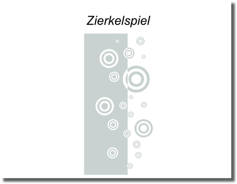 Duschfolie Zierkelspiel mit elegantem Ringmuster auf einer Glasdusche für stilvollen Sichtschutz in modernen Badezimmern.